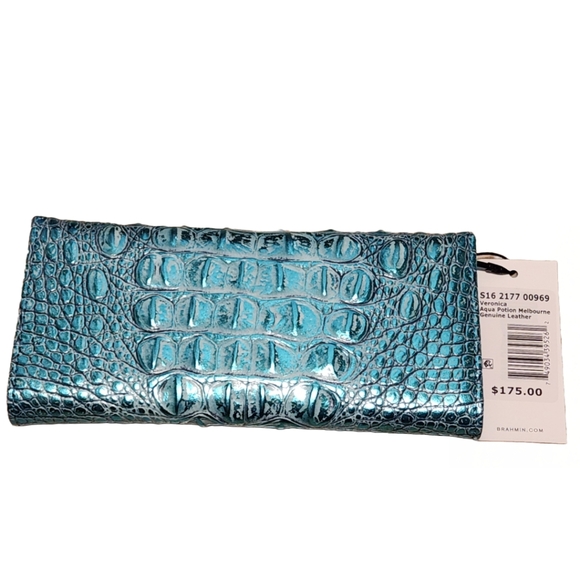 Brahmin Aqua Leather Wallet - Picture 2 of 5